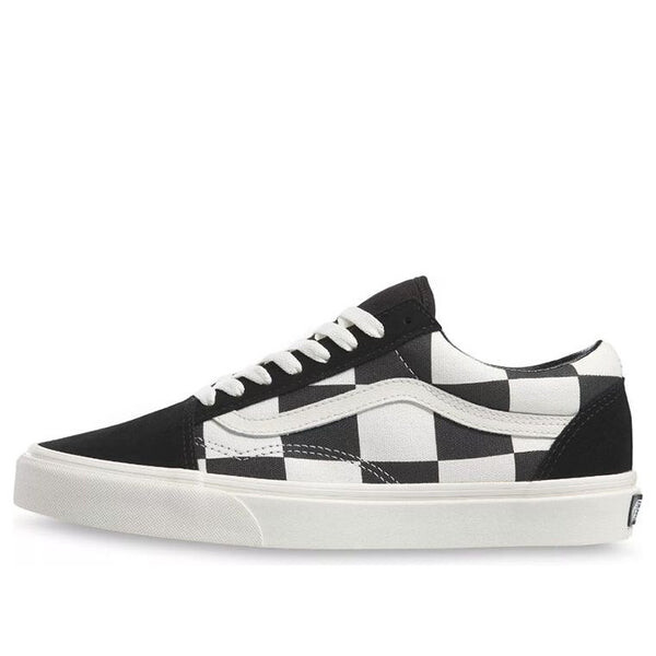 

Кроссовки old skool 'oversize checkerboard - black white' Vans, черный