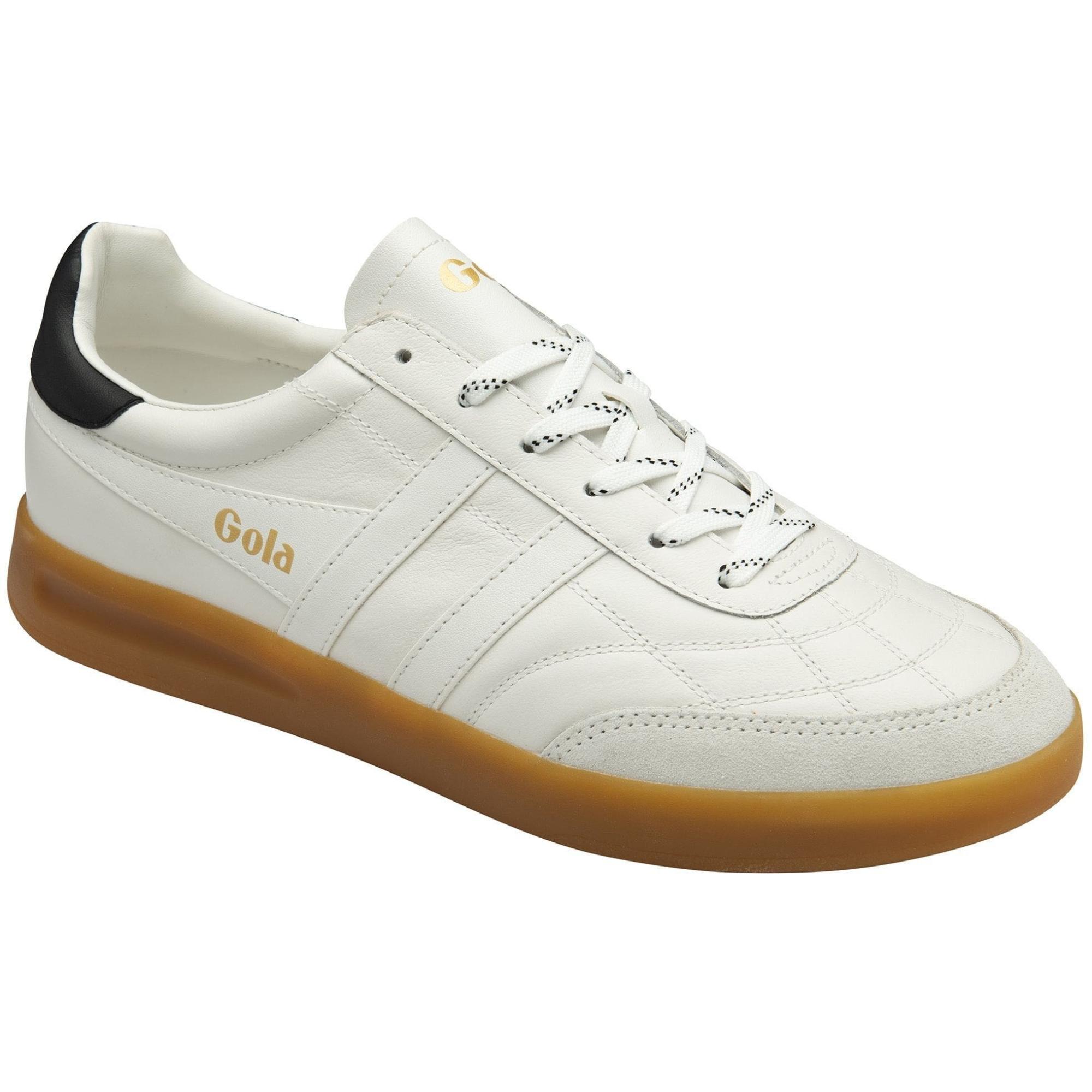 Мужские кожаные кроссовки Stadia Gola, White/Black/Gum — фото 2