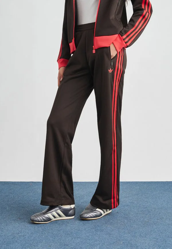 Классические спортивные штаны Adidas Originals, Aurora Coffee/Semi Lucid Red
