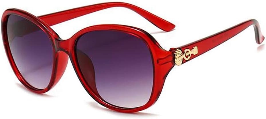 

Женские солнцезащитные очки с круглой крупной оправой, классический стиль, защита от УФ-излучения, черепаховая оправа. Солнцезащитные очки для женщин и мужчин Weloveushop, Red Frame Double Gray Flakes