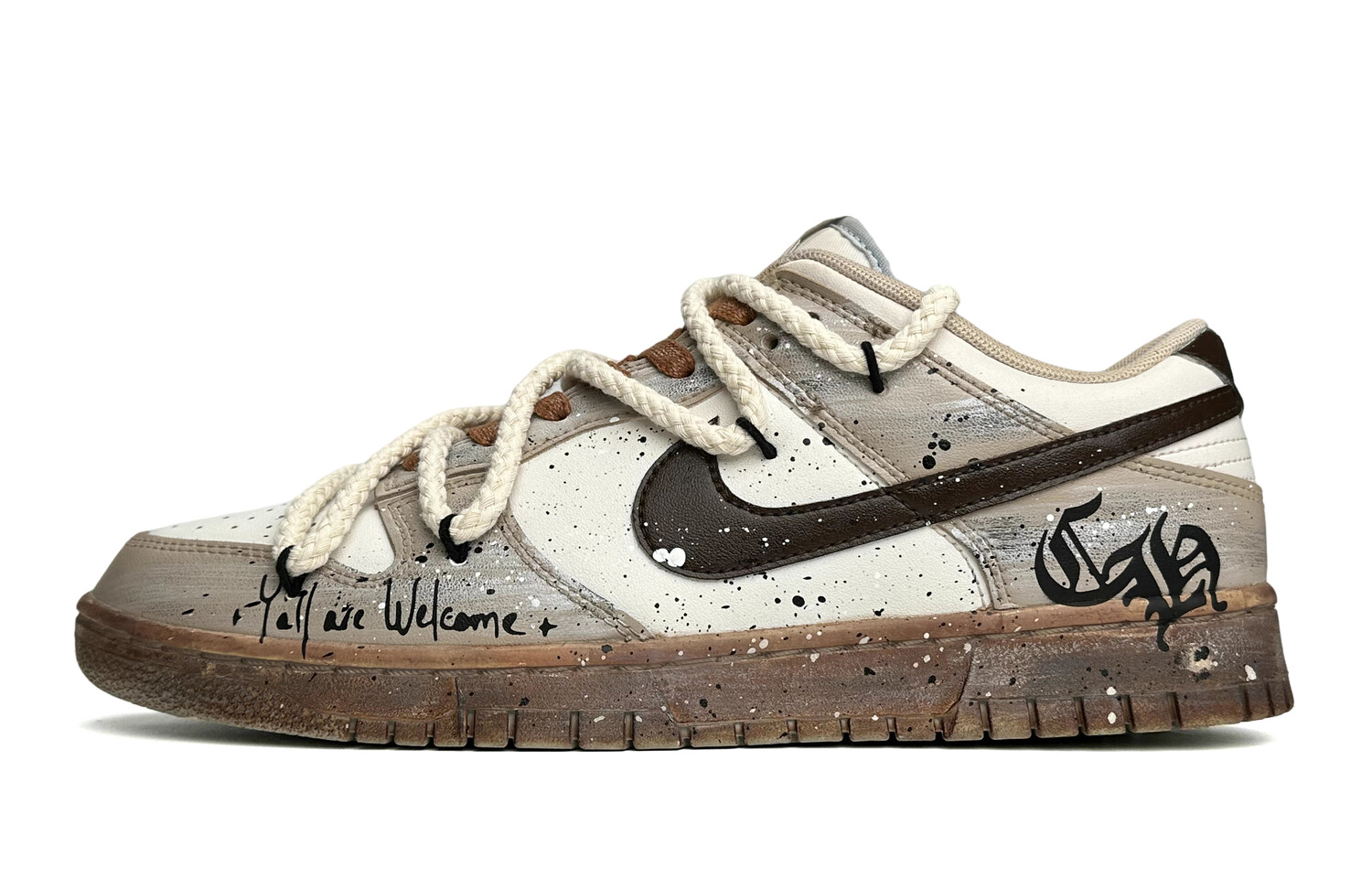 

Кроссовки Nike Dunk Skateboard Shoes Men Low-Top Gray Brown