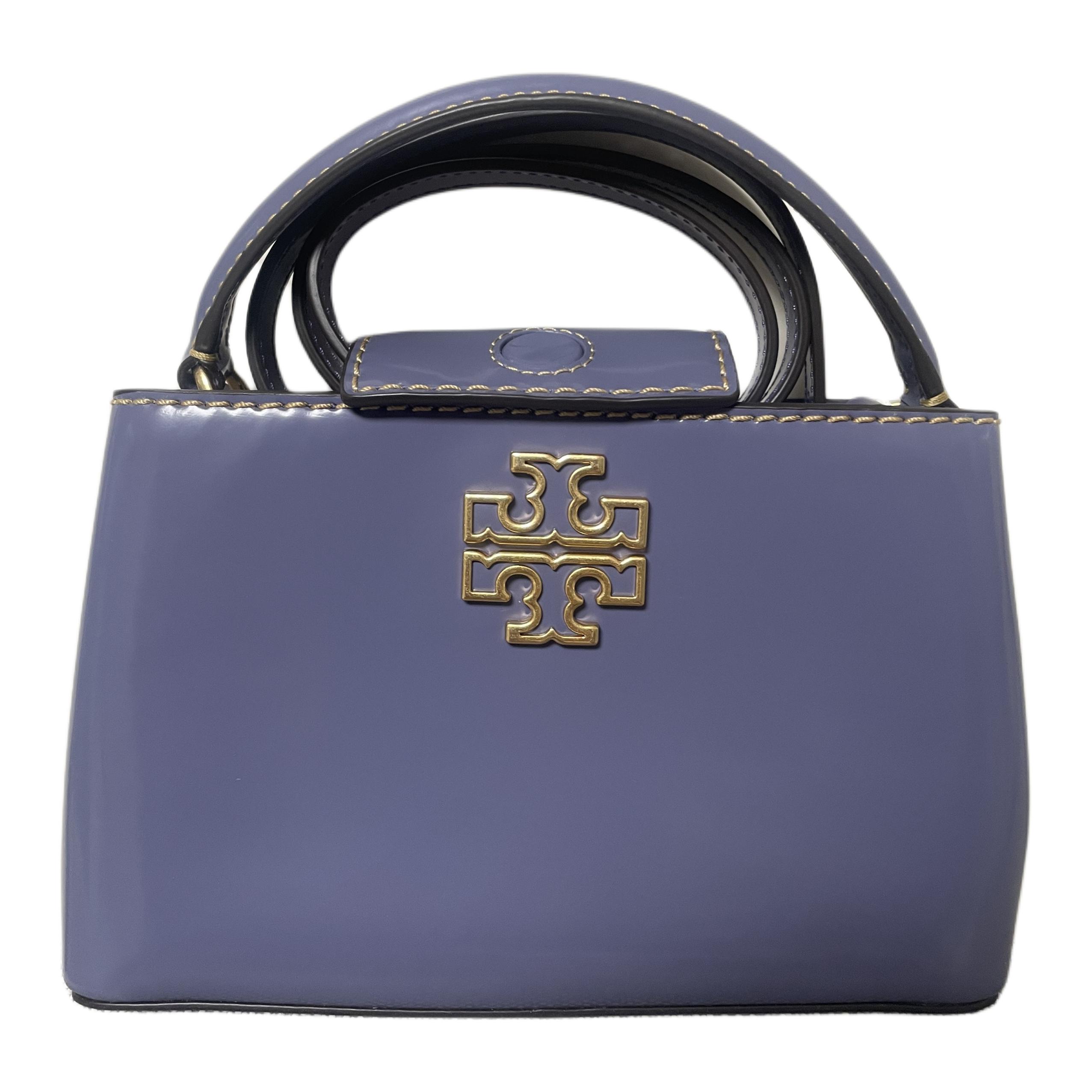 

TORY BURCH Кожаная наплечная сумка Бриттен через плечевая сумка маленькая женская фиолетовая