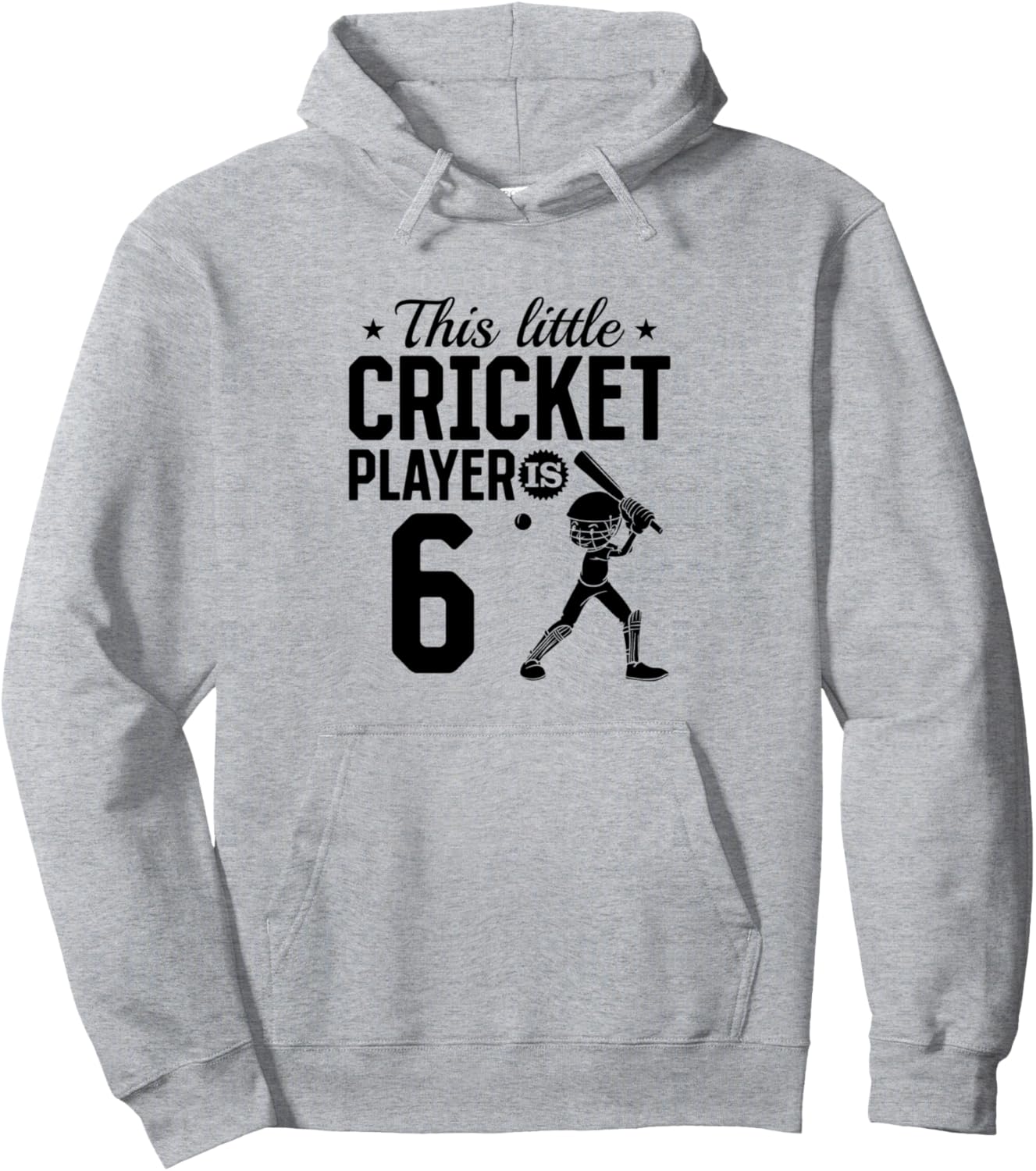 

Этому маленькому крикетисту 6 лет, и ему 6 лет. Толстовка Cricket Player 6Th Birthday Party, серый