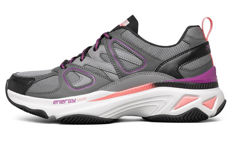 

Кроссовки Energy Racer Lifestyle женские с низким верхом серые/белые/розовые Skechers