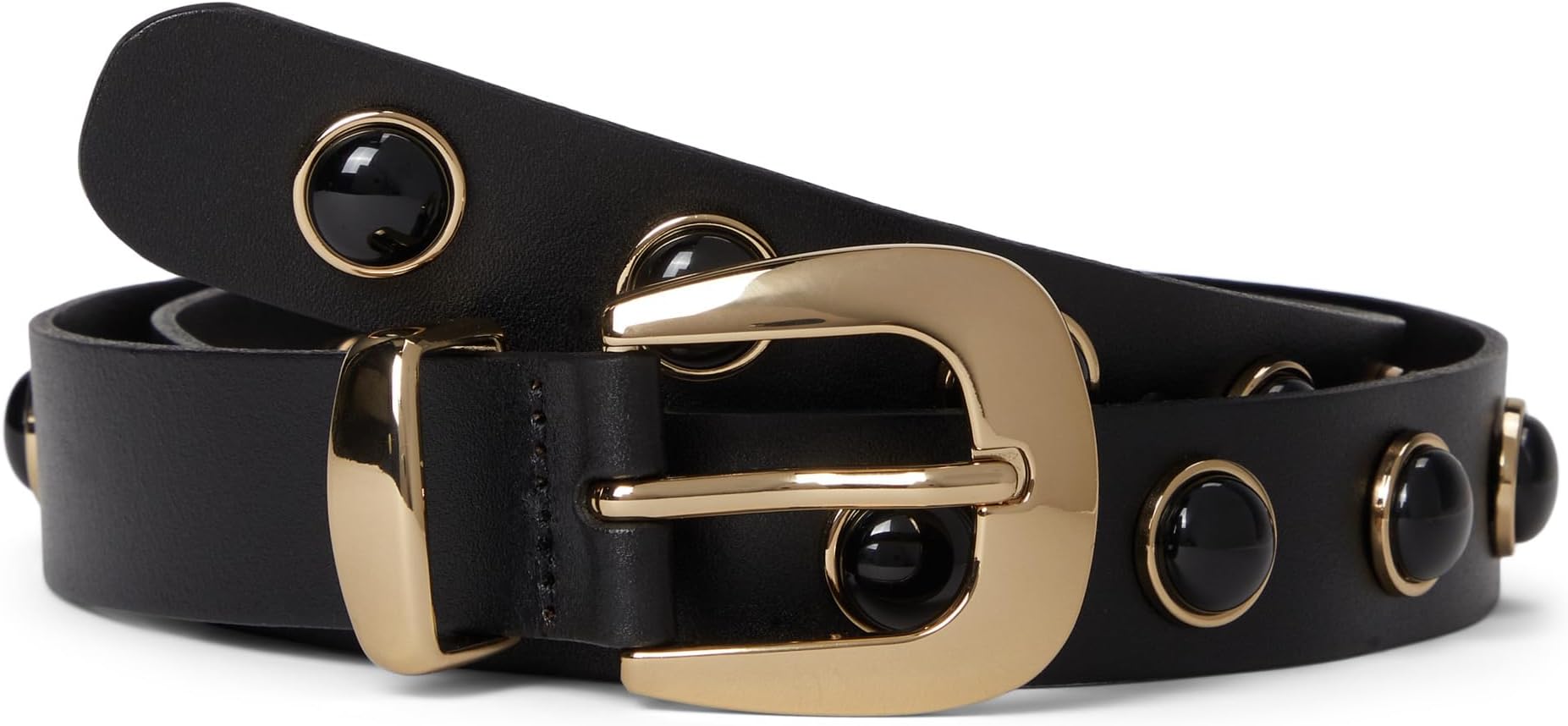 

Ремень Madewell Women's Clean Western Belt: Cabochon, True Black Multi