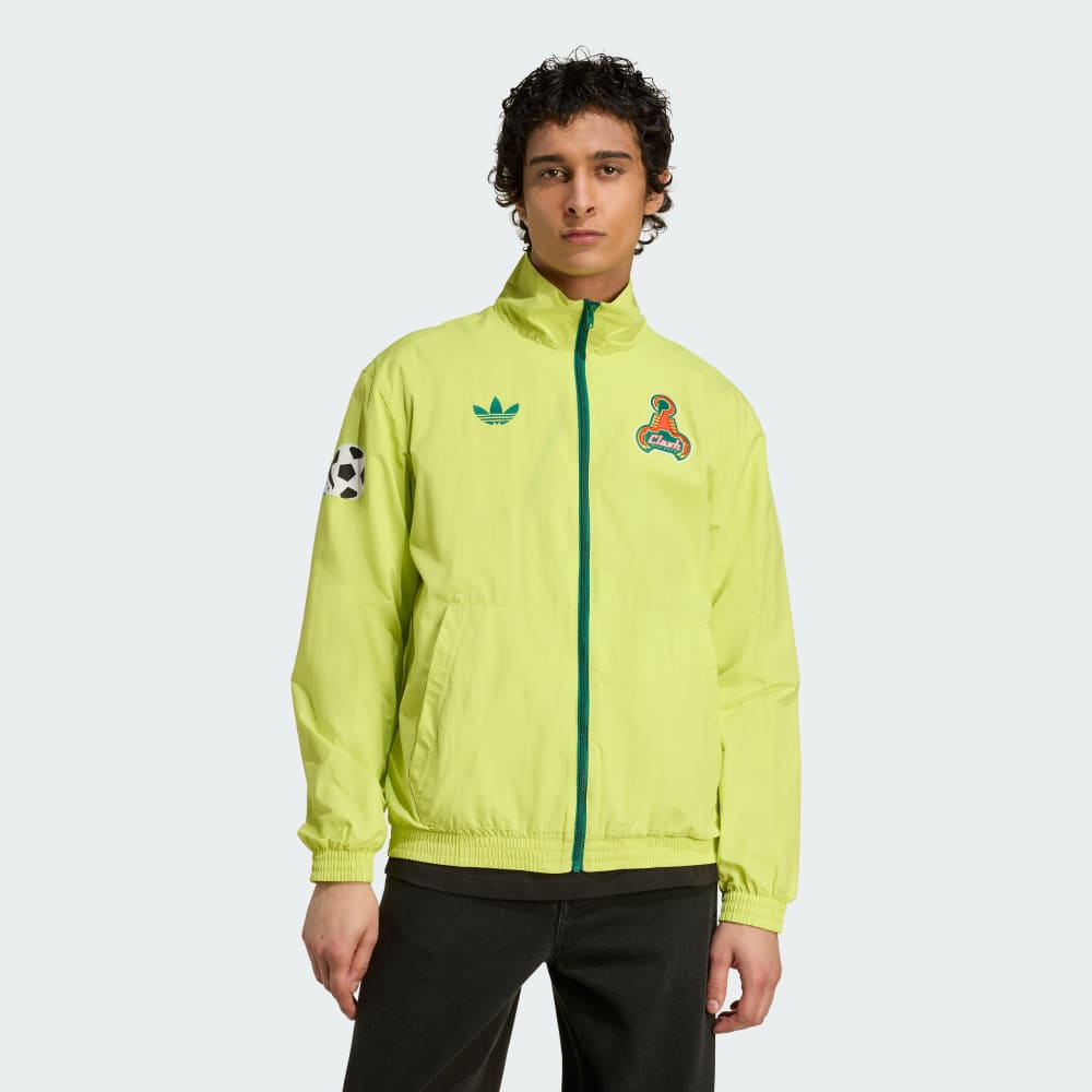 

Спортивный костюм Adidas San Jose Earthquakes 2025 Originals Archive Anthem Jacket, цвет Bahia Glow/Lush Green