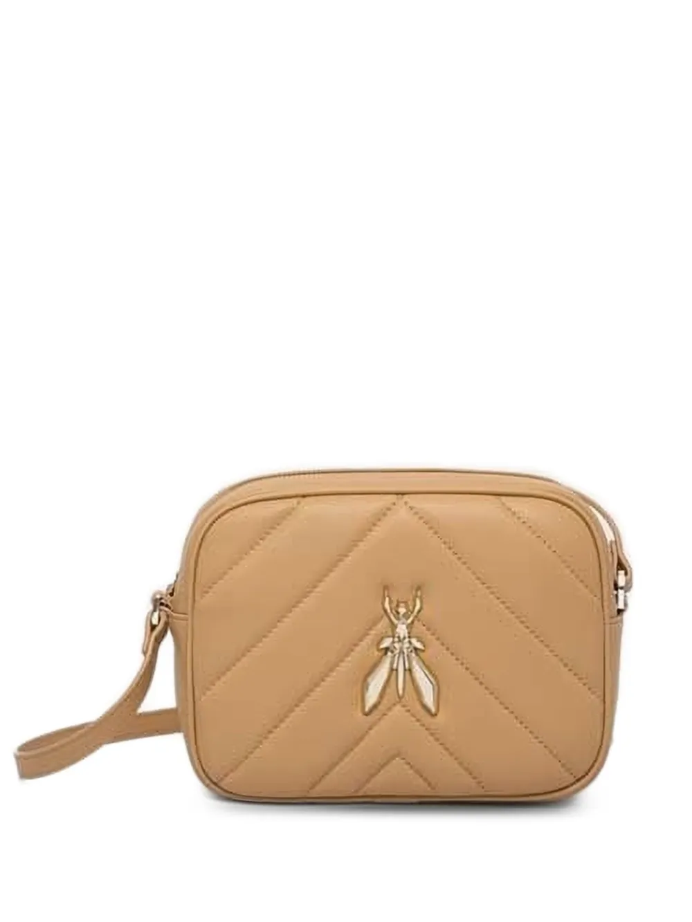 

Стеганая сумка через плечо с изображением пчел Patrizia Pepe, нейтральный