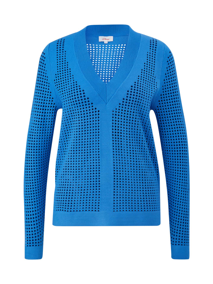 

Вязаный свитер цвета 5520_королевский синий s.Oliver