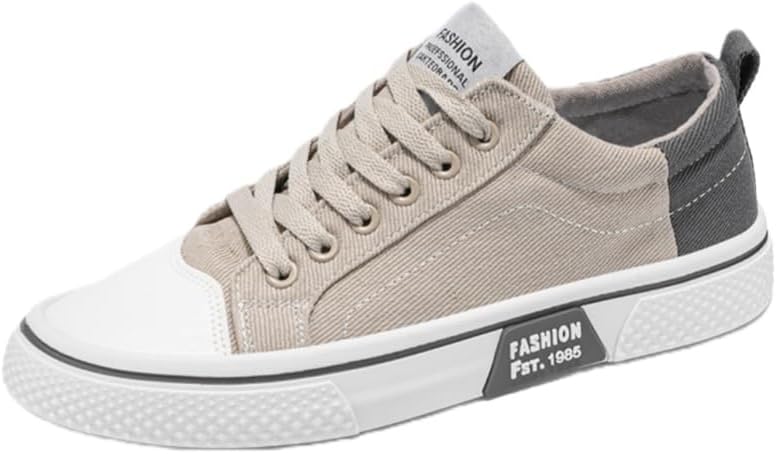 

Мужские плоские тканевые кроссовки, стильные и удобные, с округлым носком, подходят для весны, лета и осени, больших размеров Fusecottc, слоновая кость