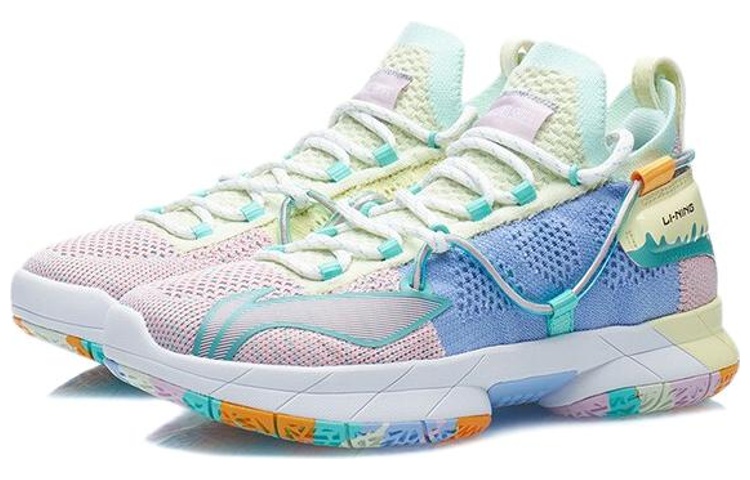 Li-Ning Young Подкладка: износостойкие, дышащие баскетбольные кроссовки средней высоты, неоново-зеленый цвет — фото 4