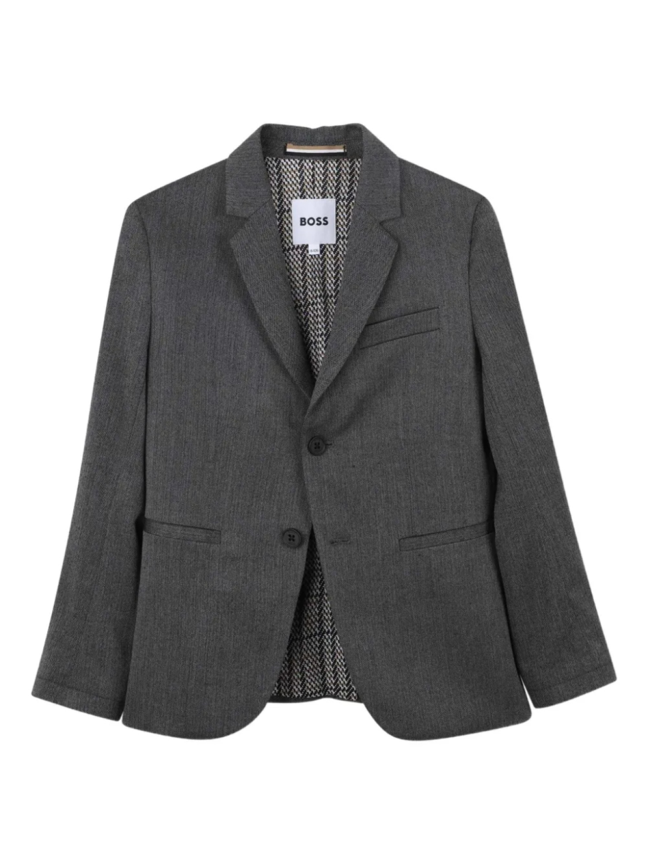 

BOSS Kidswear однобортный блейзер, серый