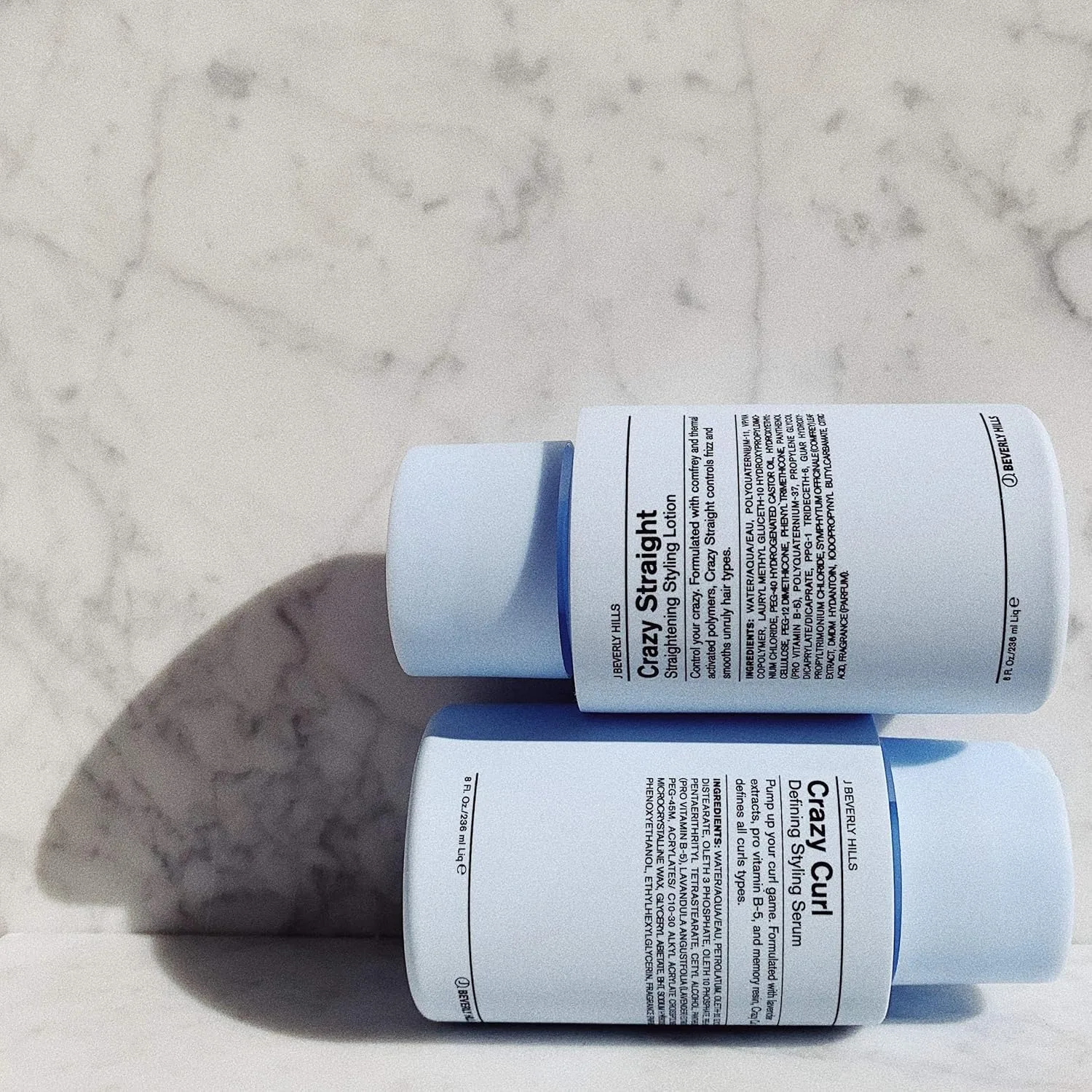 Лосьон для укладки волос J Beverly Hills Blue Crazy Straight с витамином B5 для контроля пушистости, 8 унций. — фото 3