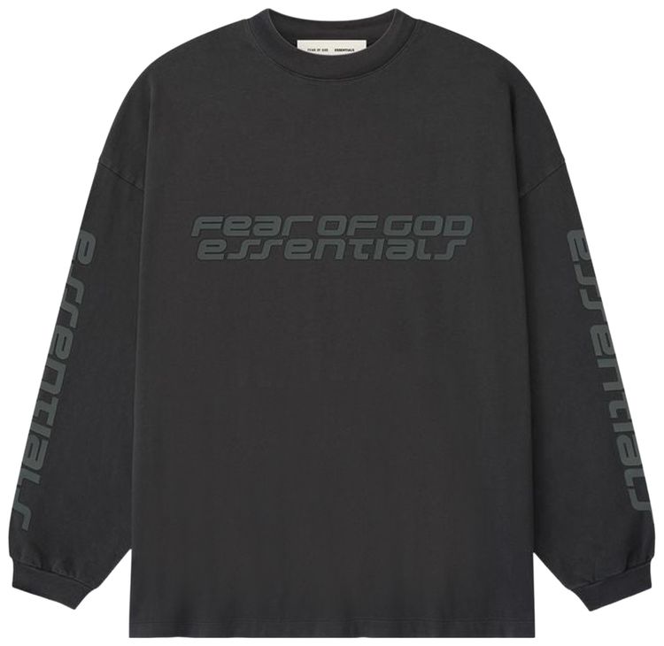 

Футболка с длинными рукавами Fear of God Essentials 90-х годов, винтажная, черная