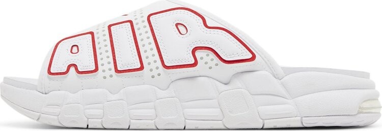 Кроссовки Air More Uptempo Slide 'White University Red', белый — фото 3