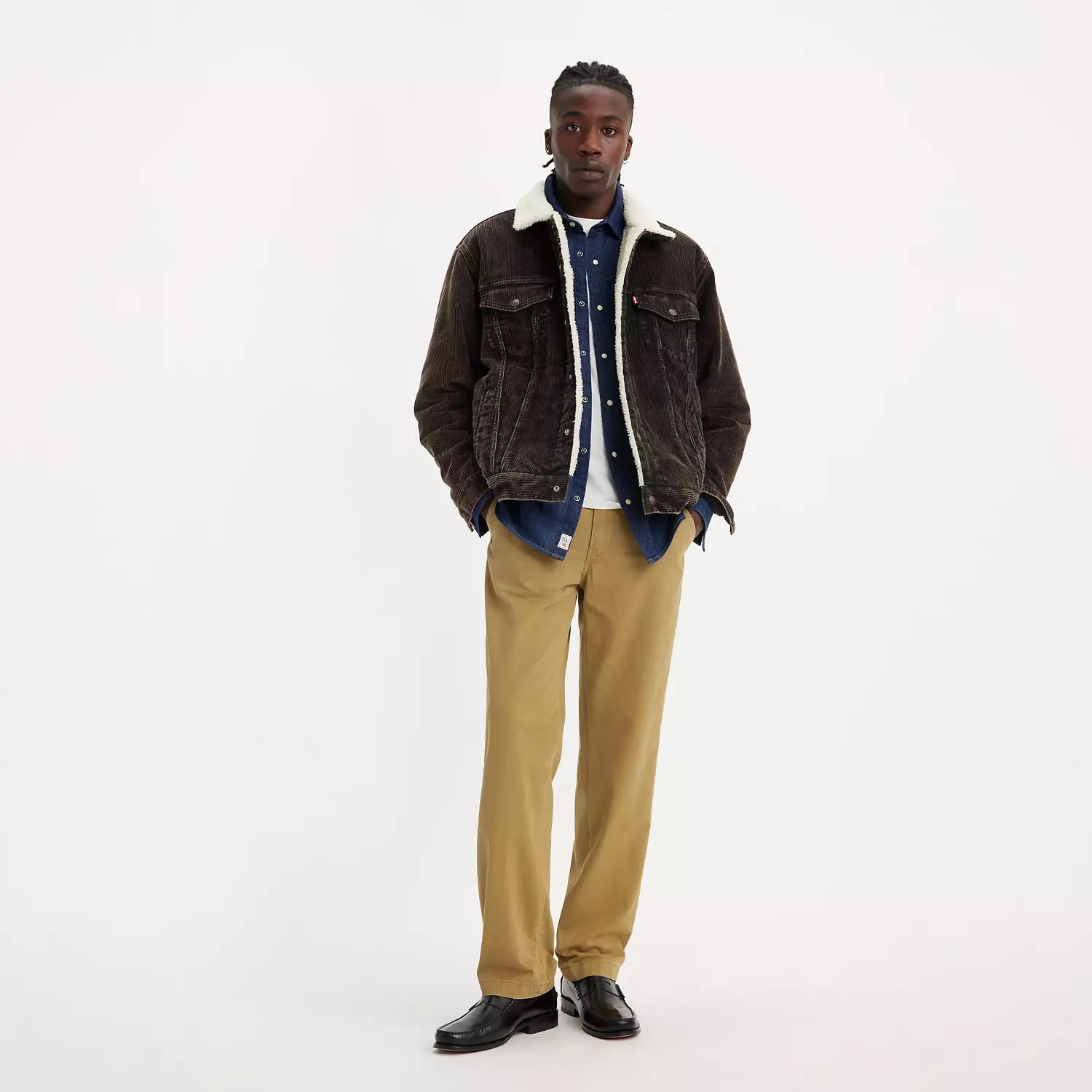 

Аутентичные мужские брюки прямого кроя Levi's xx Chino, хаки