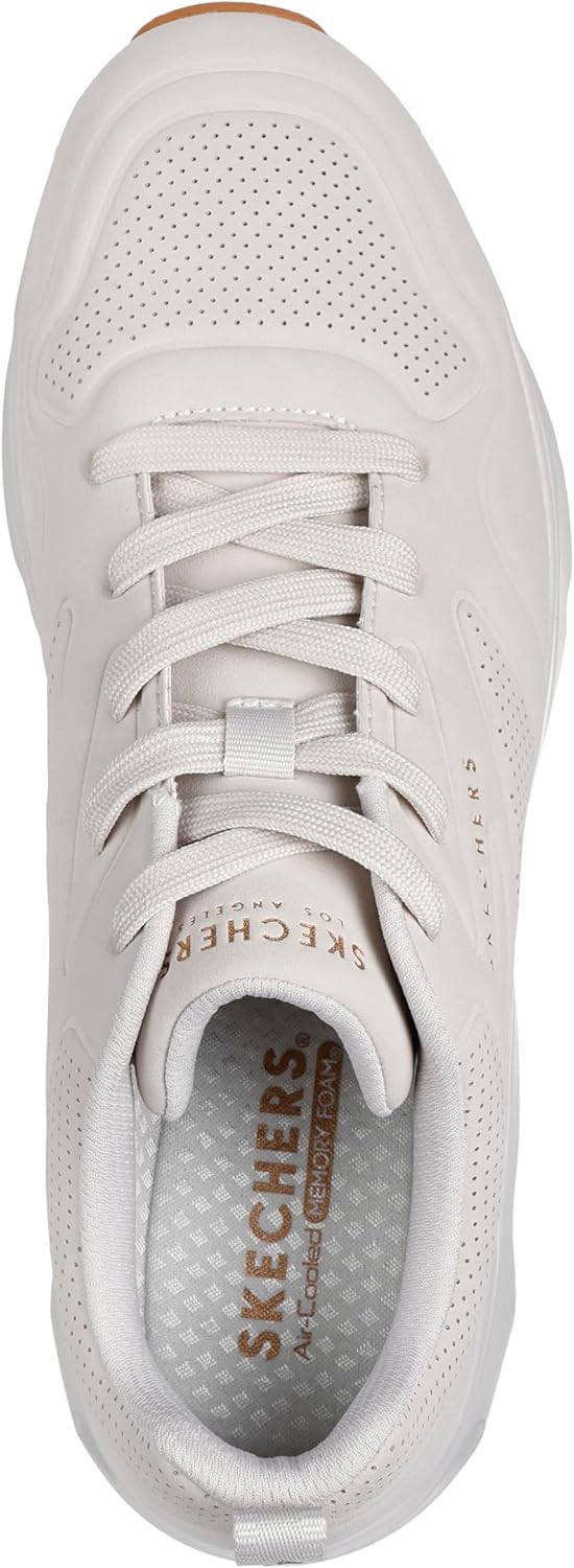 Мужские кроссовки Skechers Tres-air Uno - повседневная модная обувь, слоновая кость — фото 2