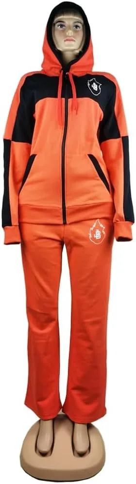 JB UNISEX худи с оранжево-черным дизайном на молнии — фото 4
