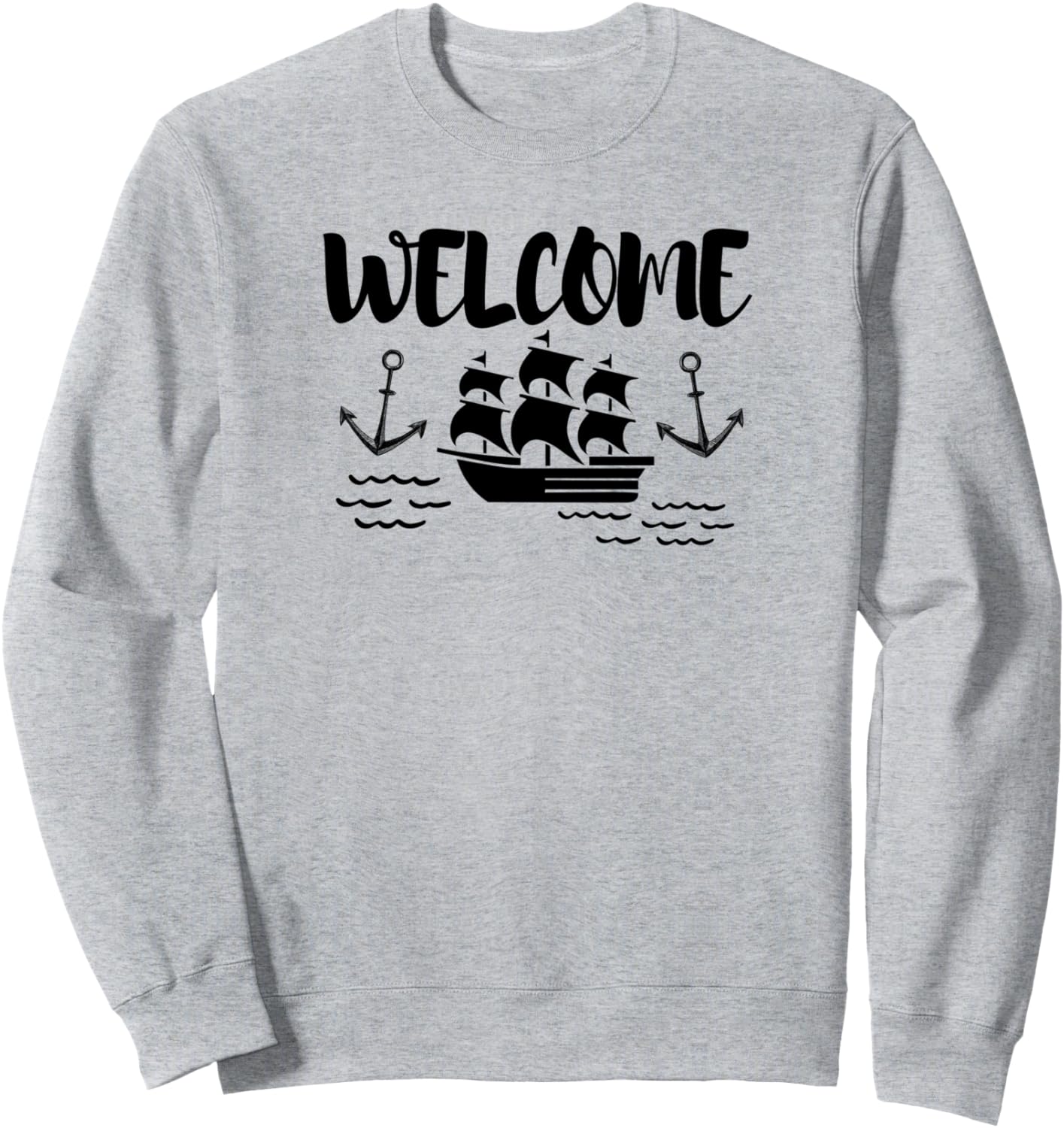 

Добро пожаловать на парусный корабль! Забавная толстовка с изображением парусника, серая, размер S Welcome Sailing Ship