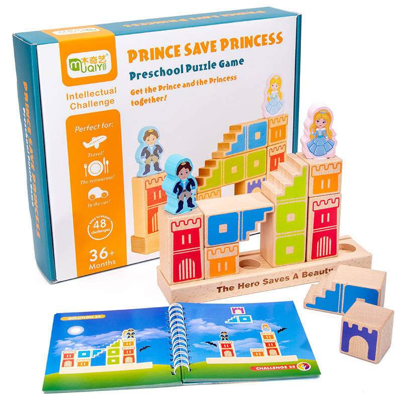 

Игра-испытание с большими деревянными блоками Принц спасает принцессу KinderSafe