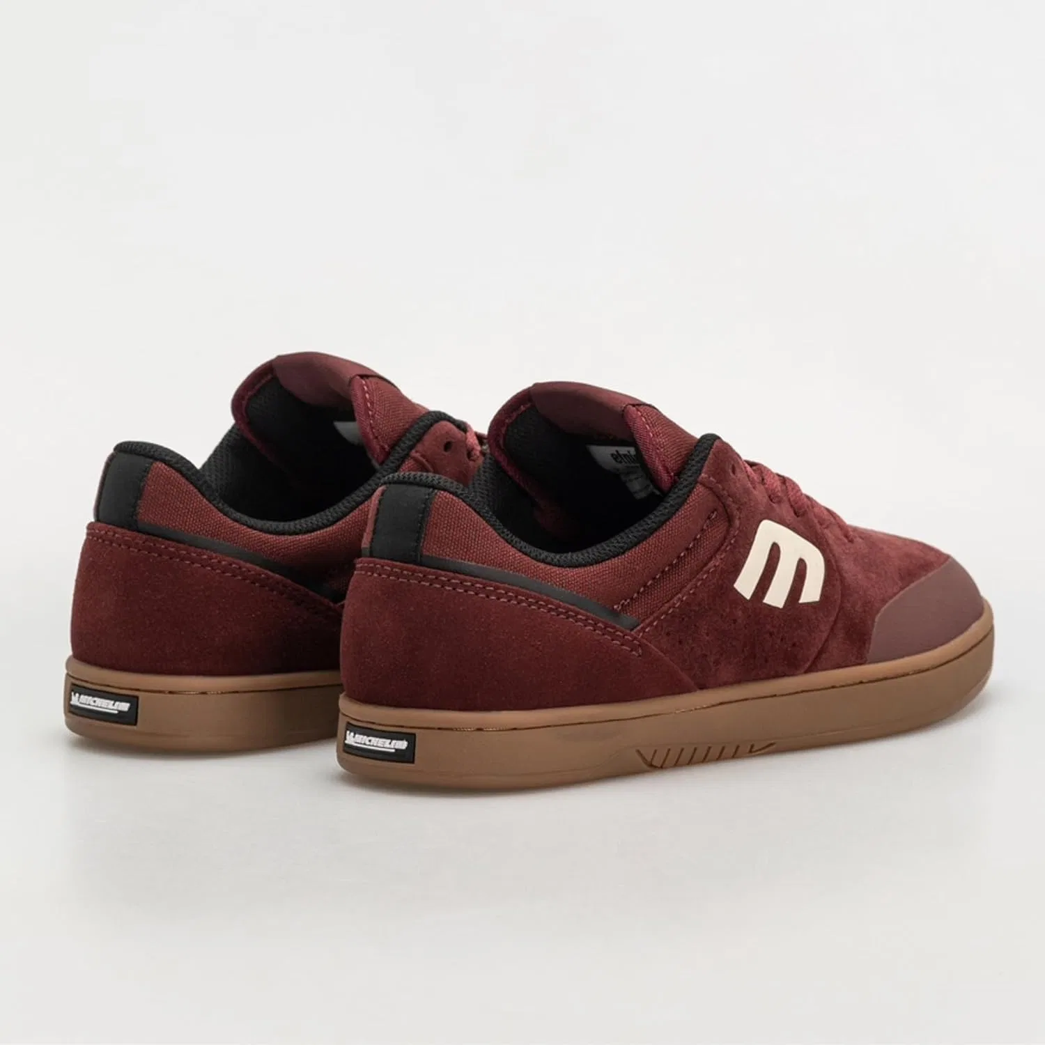 Мужские кроссовки Etnies 4101000261 - обувь для скейтборда, Maroon Black White — фото 4