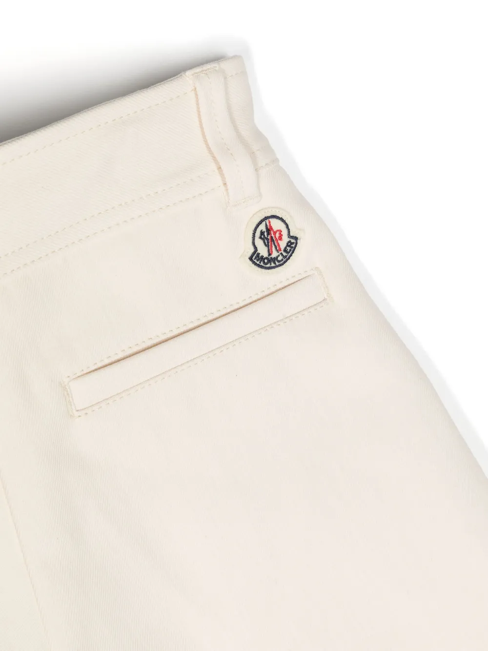 Твиловые шорты с логотипом Moncler Enfant, нейтральный — фото 3