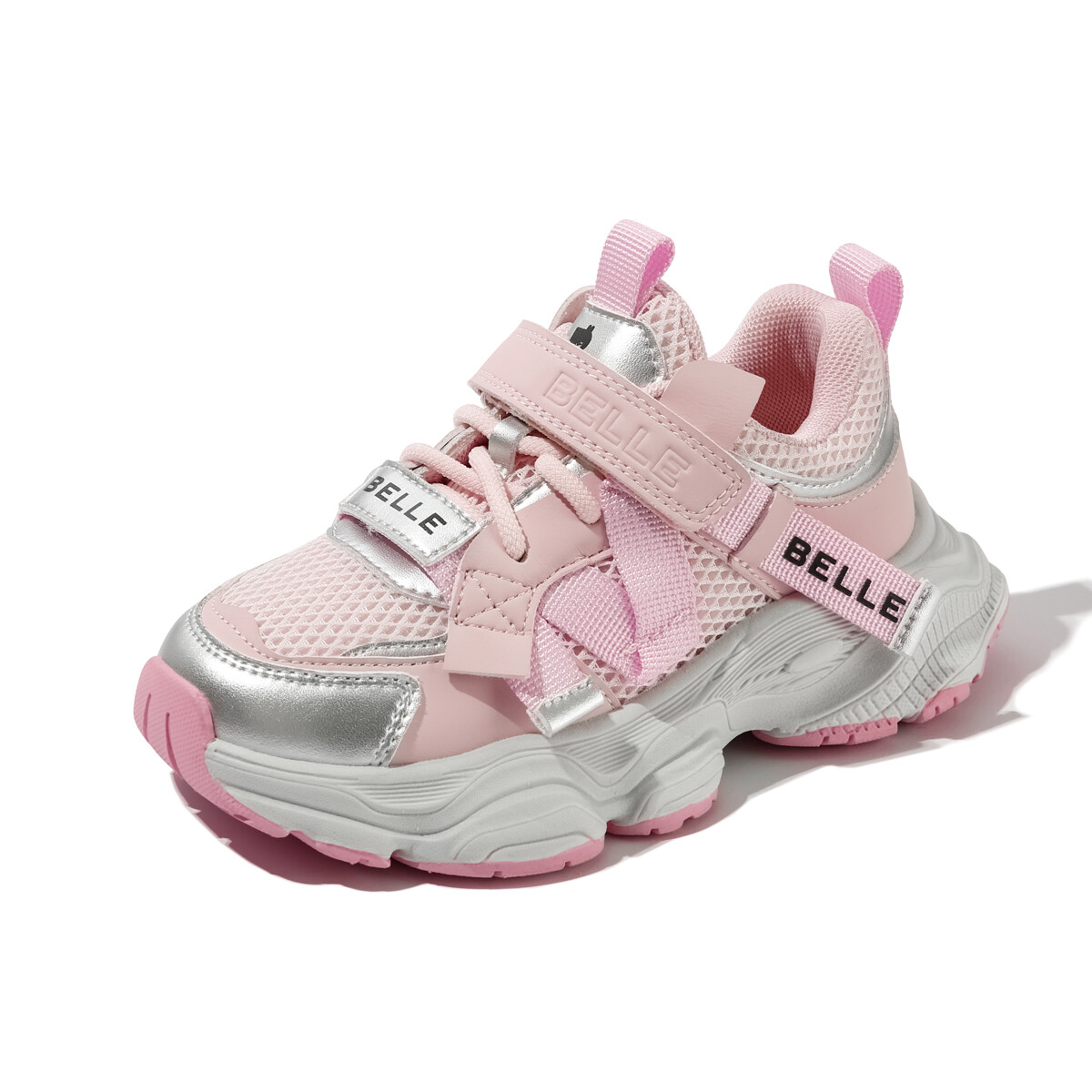 Детская повседневная обувь для детей, кроссовки, кроссовки Belle, цвет Pink/Silver — фото 2