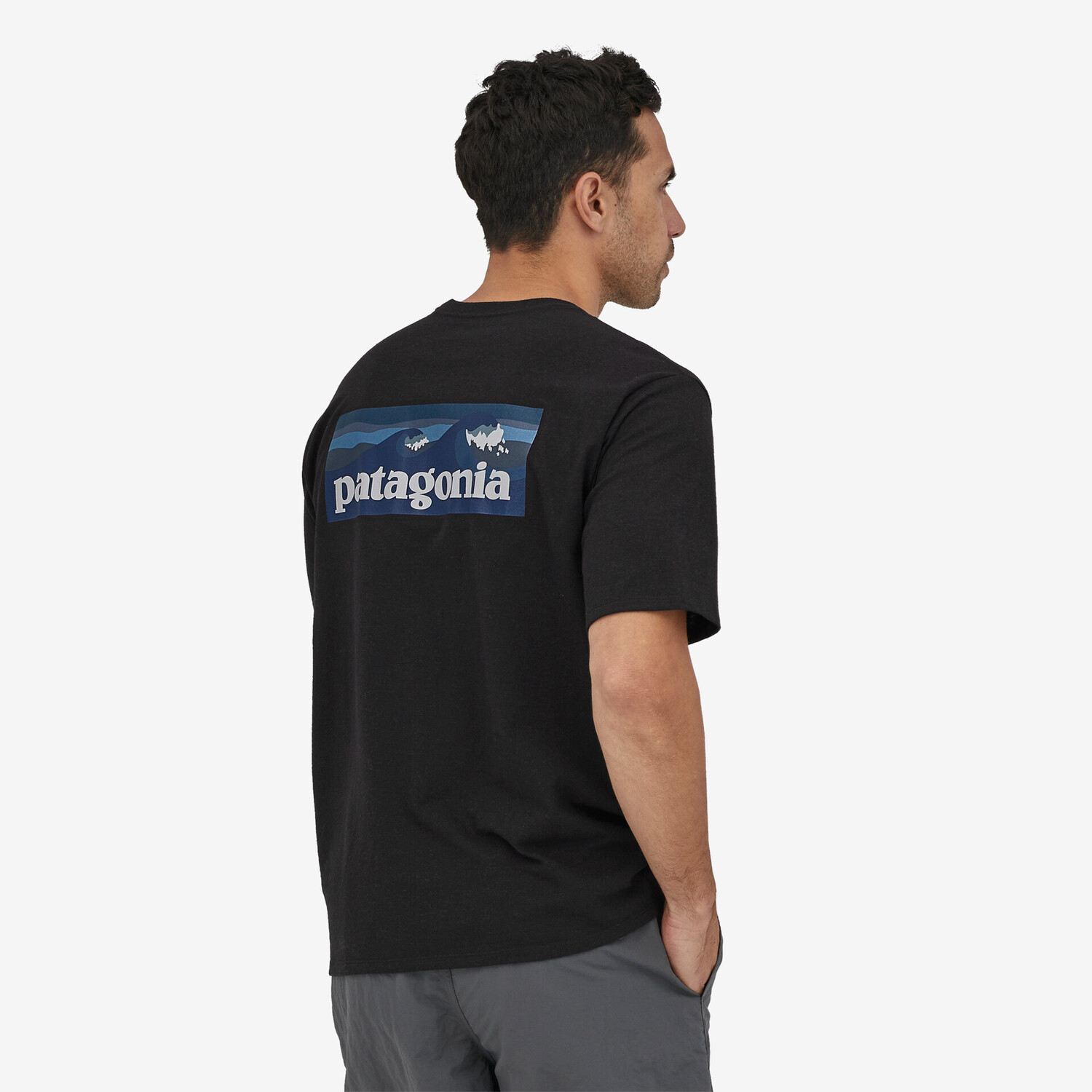 Мужская футболка с логотипом и карманом Responsibili Patagonia, черный — фото 3