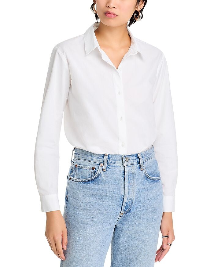 

Классическая рубашка с воротником Eileen Fisher Petites, белый