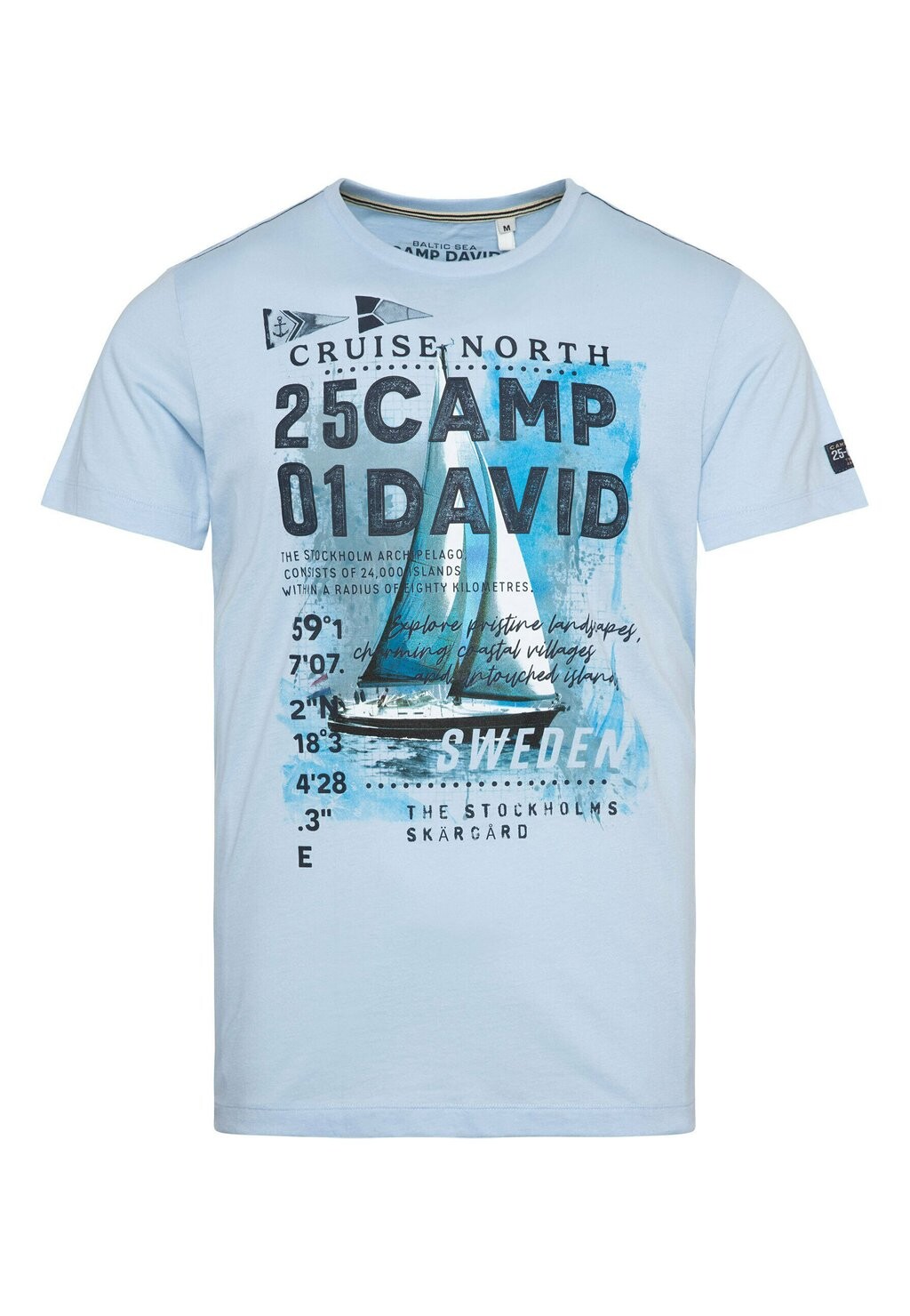 

Футболка с принтом Camp David, синий