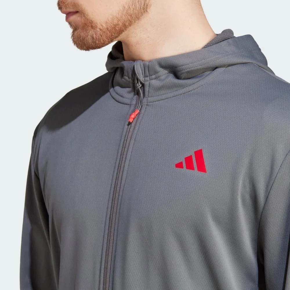 Куртка тренировочная adidas, цвет Grey/Better Scarlet