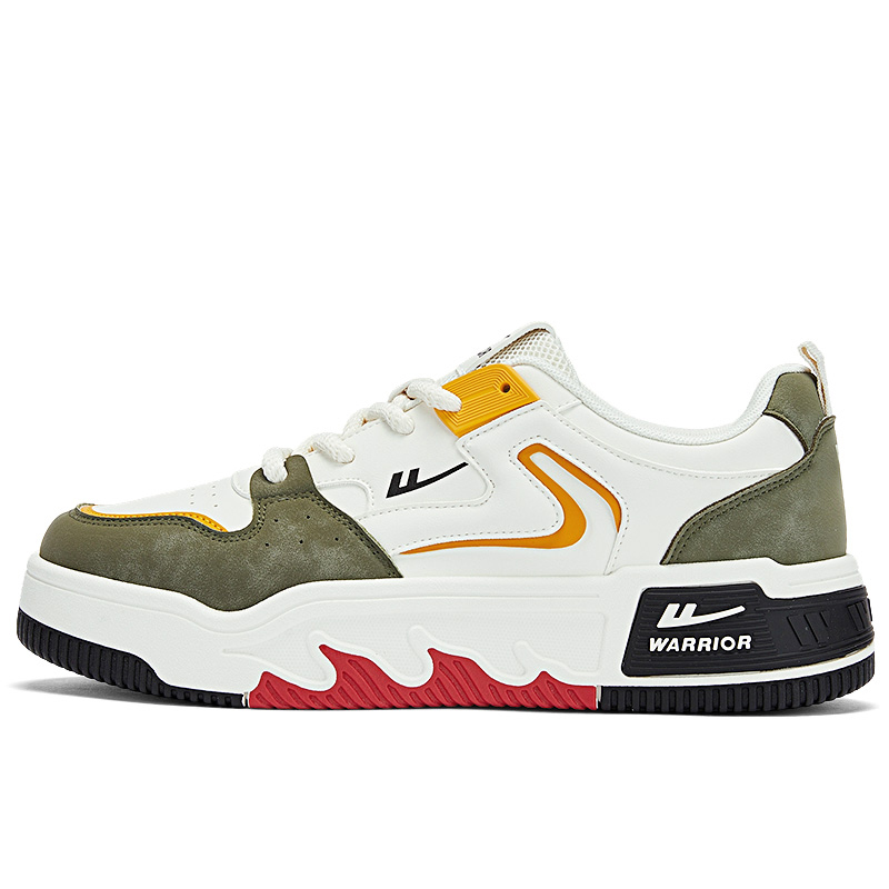 

WARRIOR Мужские скейтерские кроссовки низкие белые черные бежевые хаки желтые, цвет Beige Military Green Yellow