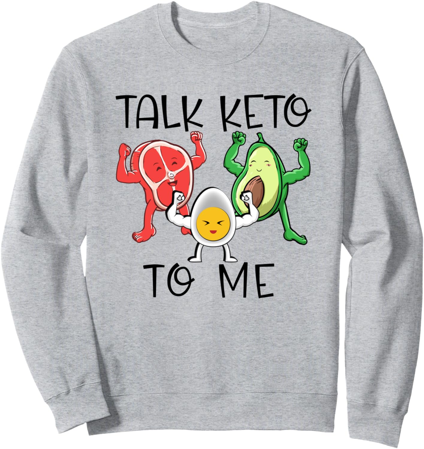

Поговори со мной о кето-диете. Милая толстовка с кето-тематикой Foodie And Food Trend Tees By Scarebaby, серый