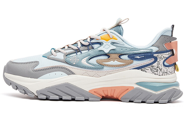 

ERKE Xun Lifestyle Shoes Men Low-top Phantom Blue/grey-green Jade