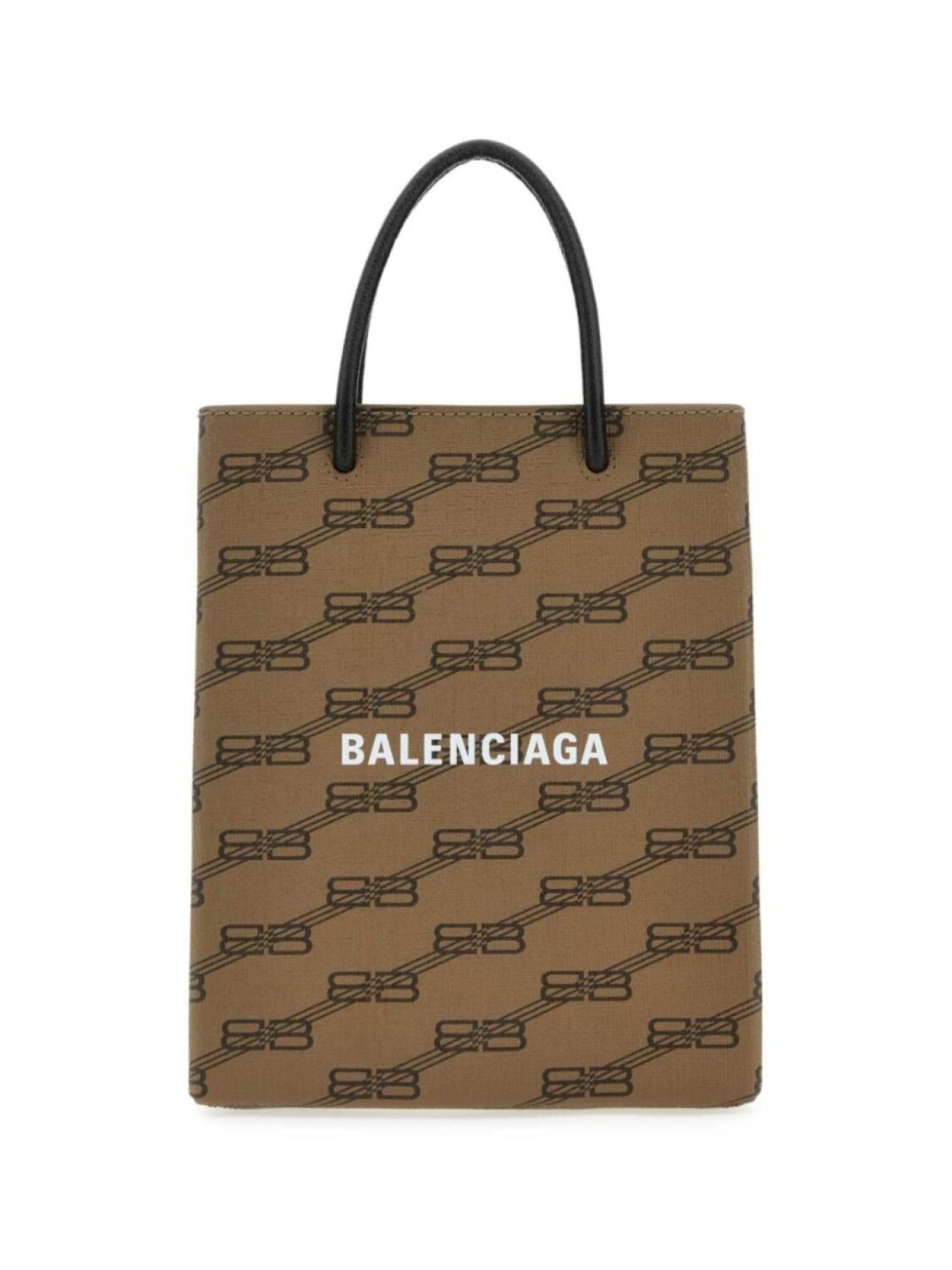 

Сумка-шоппер с монограммой Balenciaga BB, коричневый