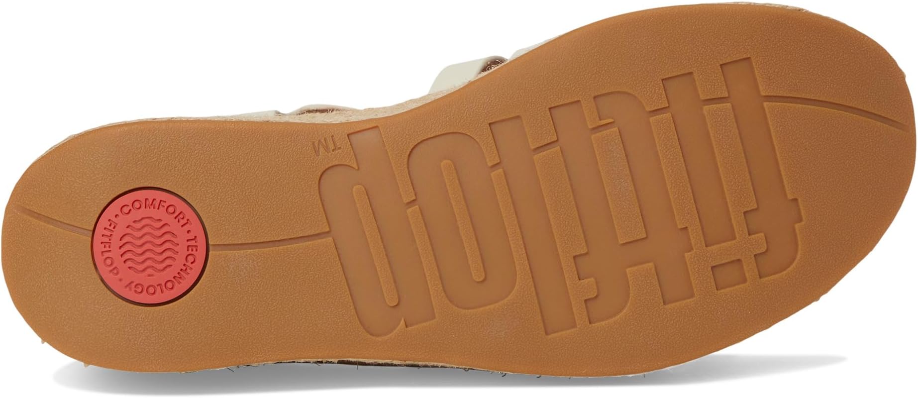 Сандалии FitFlop PLATFFORMS Espadrille Leather Fisherman Wedge Sandals, цвет Paris Beige — фото 3