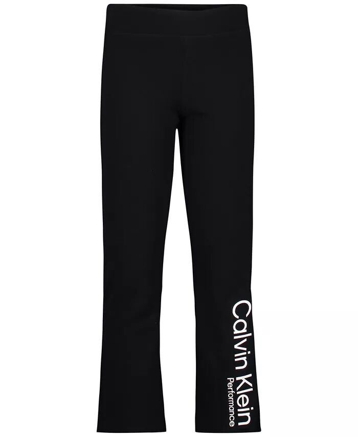 

Брюки-клеш с логотипом для больших девочек Calvin Klein, черный