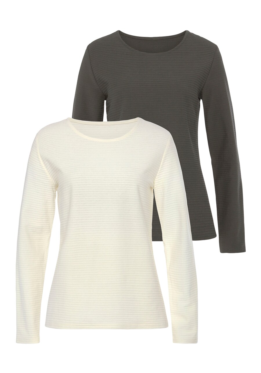 

Лонгслив LASCANA Shirt, цвет beige/khaki