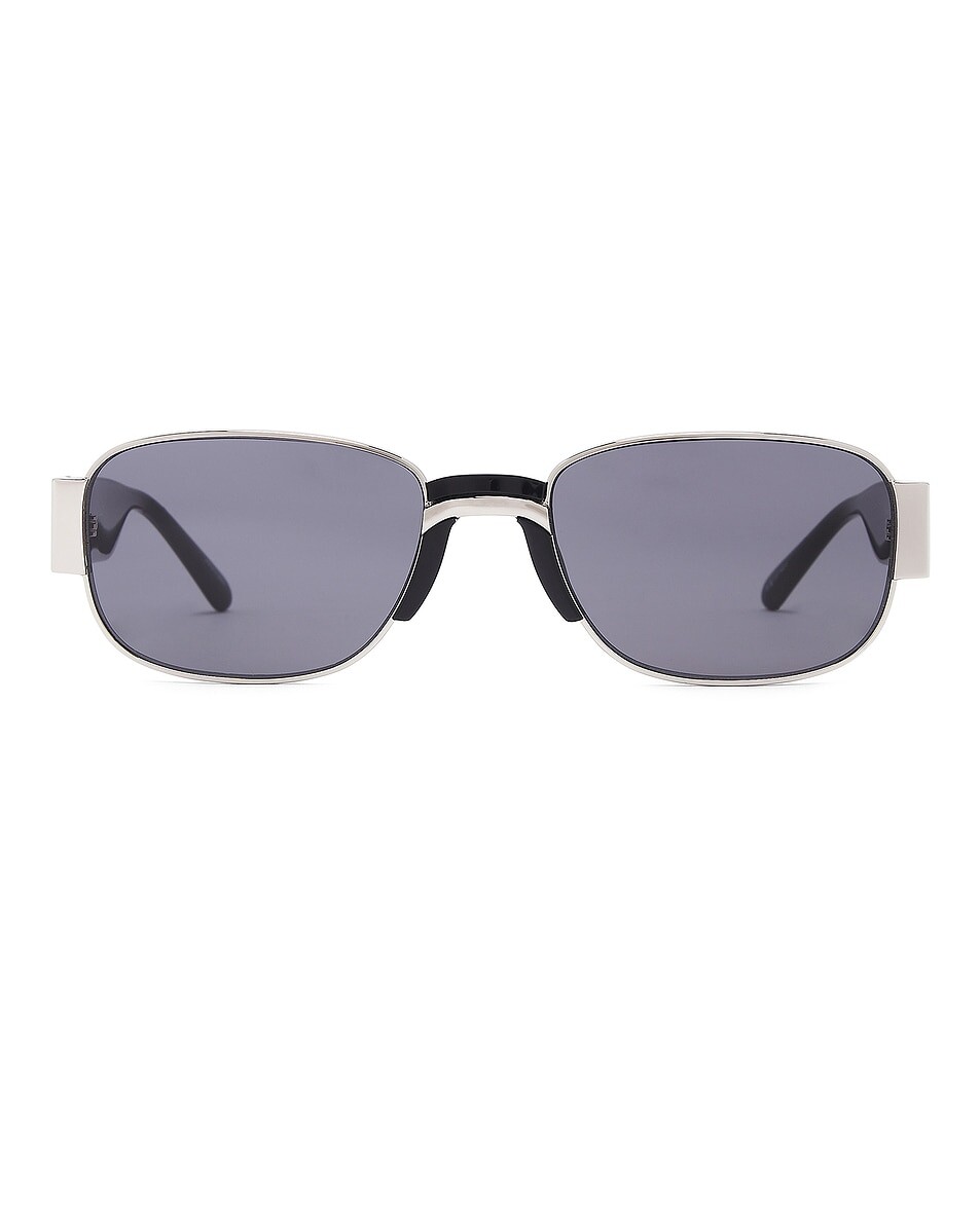 

Прямоугольные солнцезащитные очки Dries Van Noten, цвет Nickel, Black, & Grey