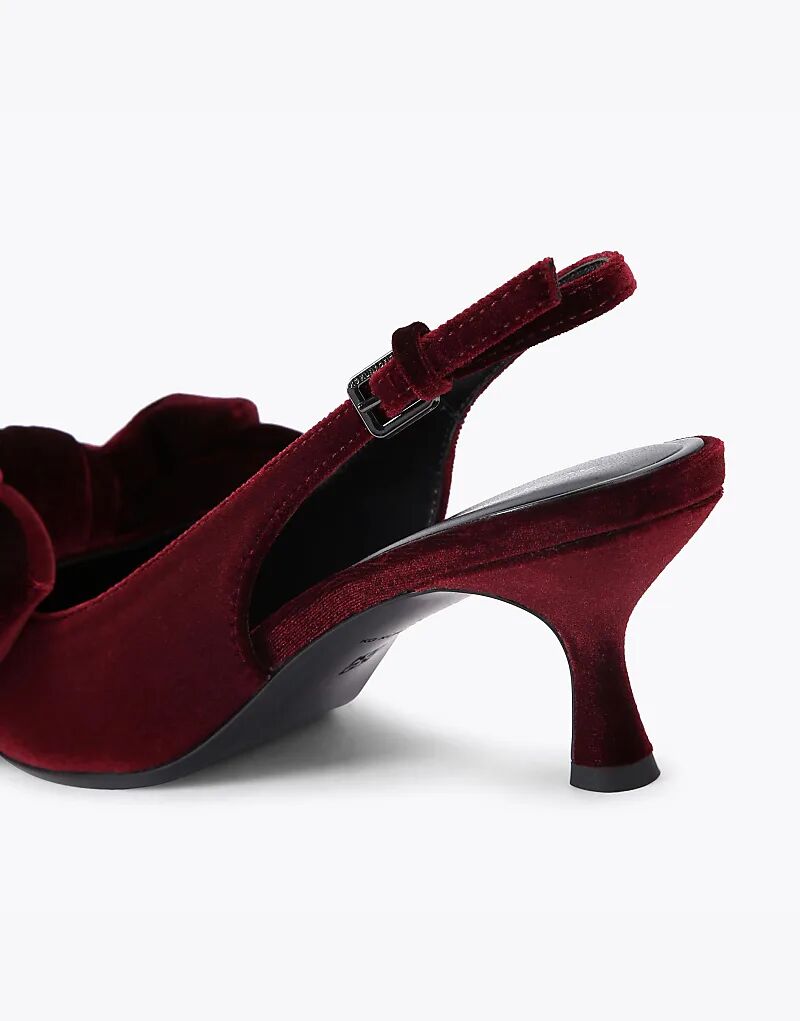 Туфли KG Kurt Geiger Tilly с бантом на каблуке, винного цвета — фото 4