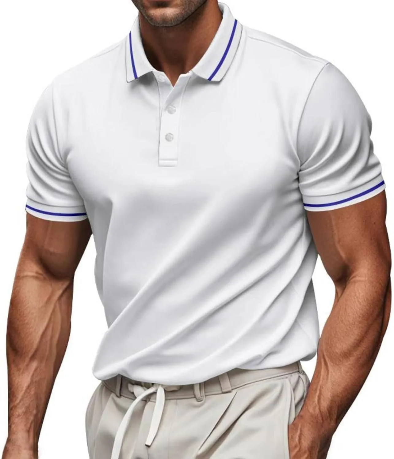 Мужская футболка с коротким рукавом Slim Fit Casual — фото 2