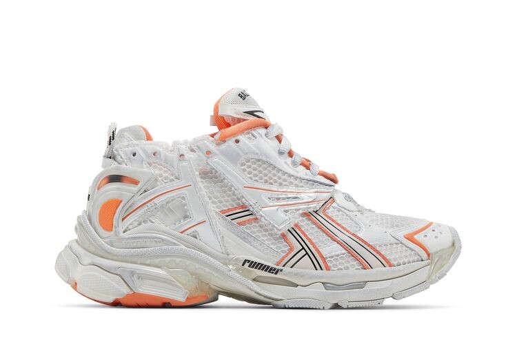 Кроссовки Balenciaga Wmns Runner Sneaker White Fluo Orange, белый