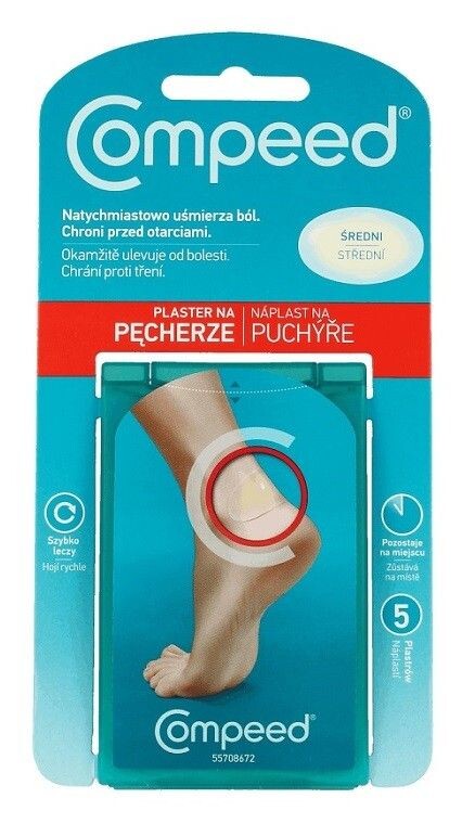 

Защитные пластыри от волдырей Compeed Pęcherze średnie, 5 шт