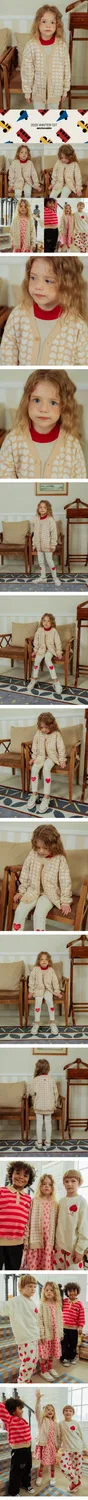 Детский бежевый вязаный кардиган в клетку от Belita&Boys — фото 3