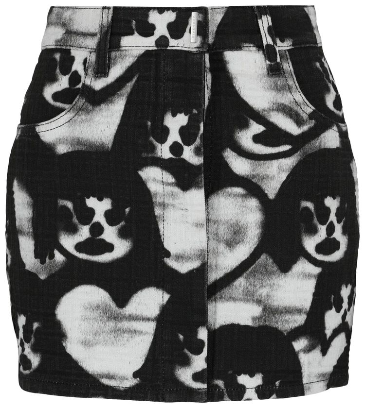 

Джинсовая юбка Givenchy x Chito Grafitti, белый