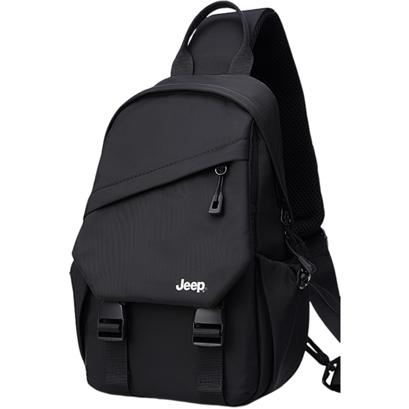 

Jeep Нейлоновая тканевая кроссбоди сумка слинг Regular мужская black