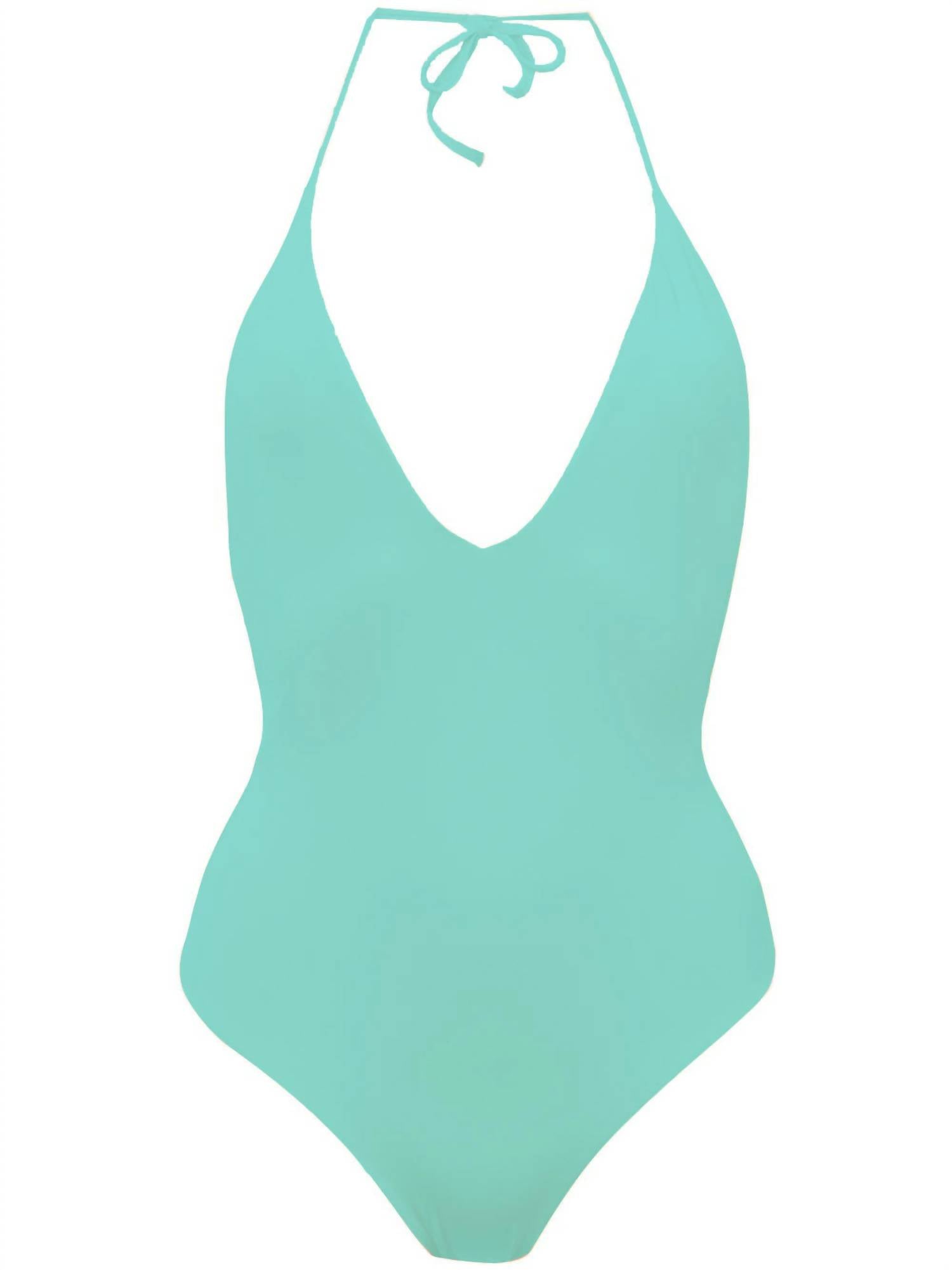 

Женский слитный купальник Nina Halter Strap в цвете Aqua Sea Onia