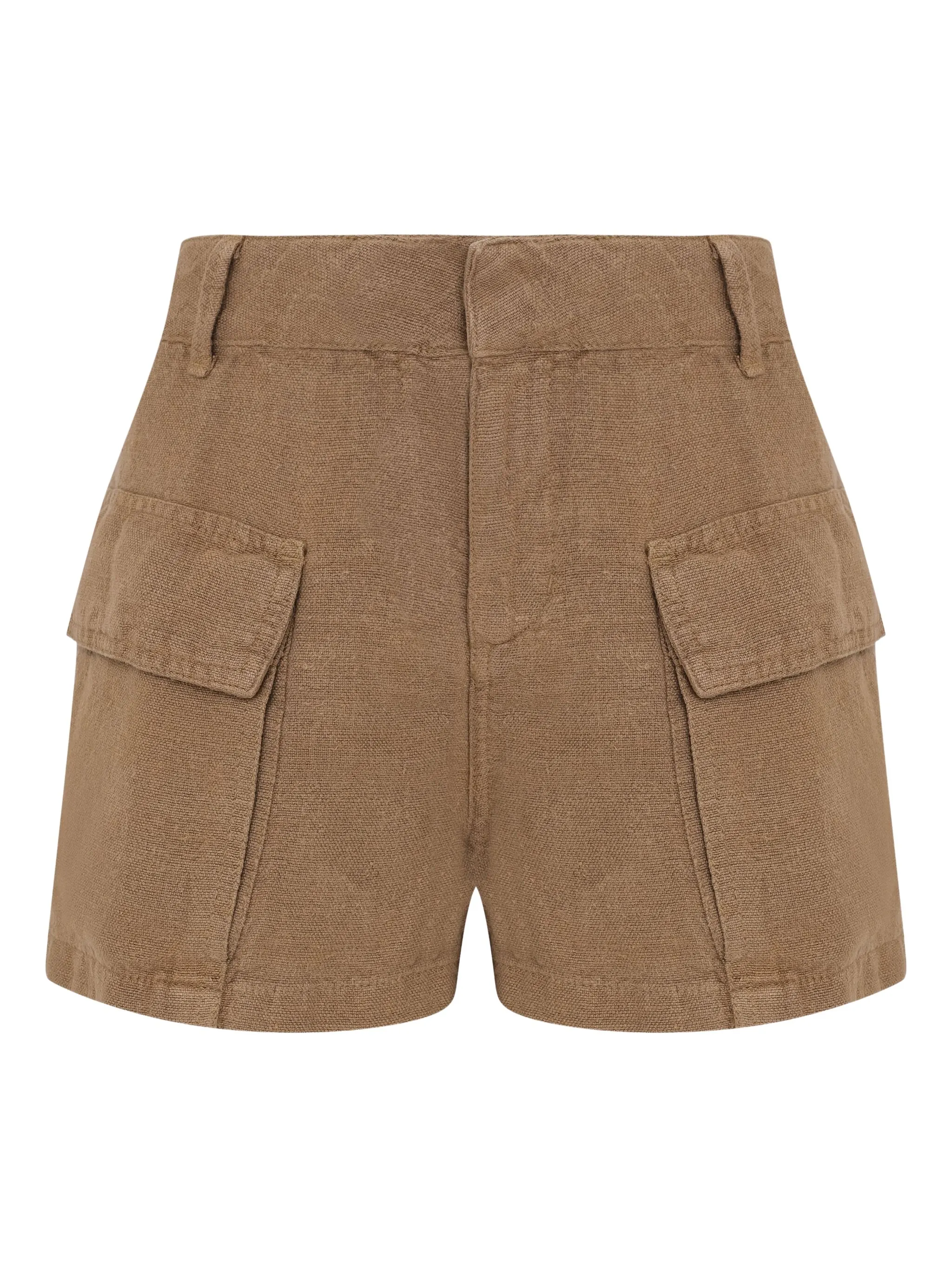 

Льняные шорты карго Osklen, коричневый