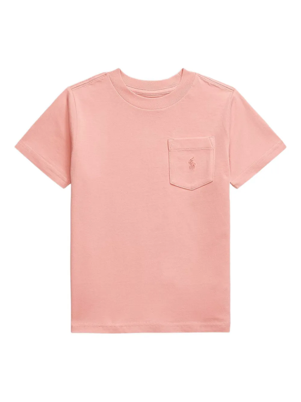 

Футболка с вышитым логотипом POLO RALPH LAUREN KIDS, розовый