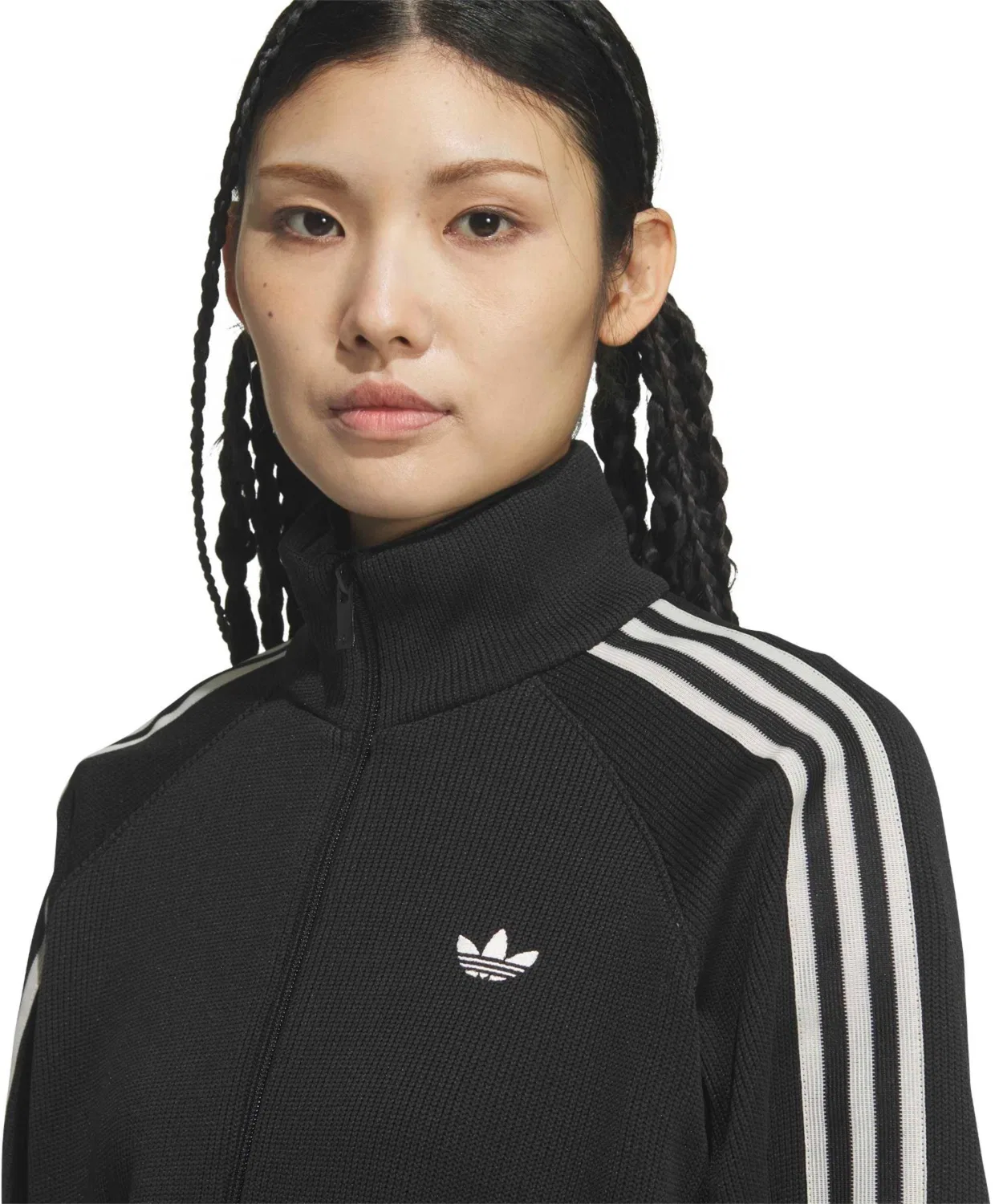 Толстовка трикотажная Adidas Knit Balloon Track Top, чёрная — фото 2