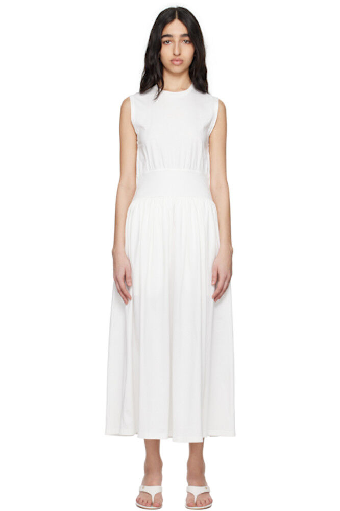 

Платье-макси из хлопковой футболки Off-White без рукавов TOTEME